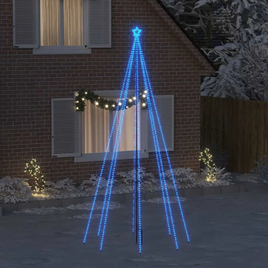 Sapin de Noël à LED Intérieur/Extérieur 576 LED bleu 3,6 m