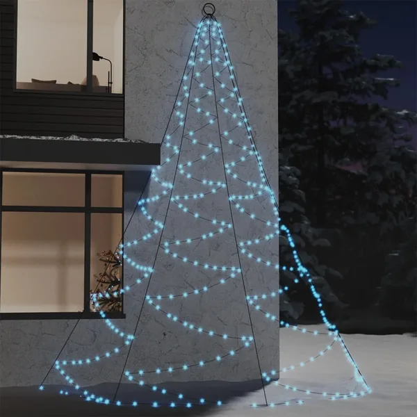 Arbre mural avec crochet métallique 720 LED Blanc froid 5 m