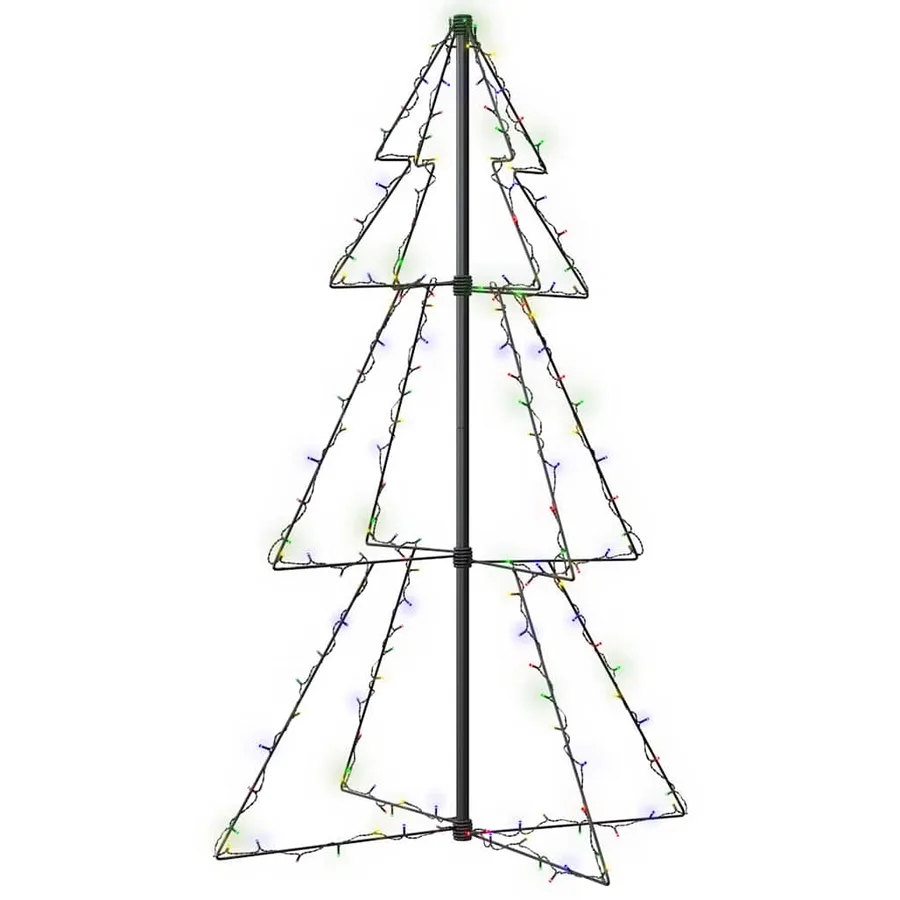 Arbre de Noël cône 160 LED d'intérieur/d'extérieur 78x120 cm - 2