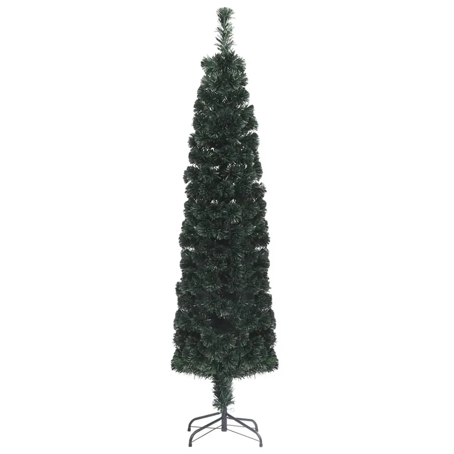Arbre de Noël artificiel mince et support 150 cm fibre optique - 2