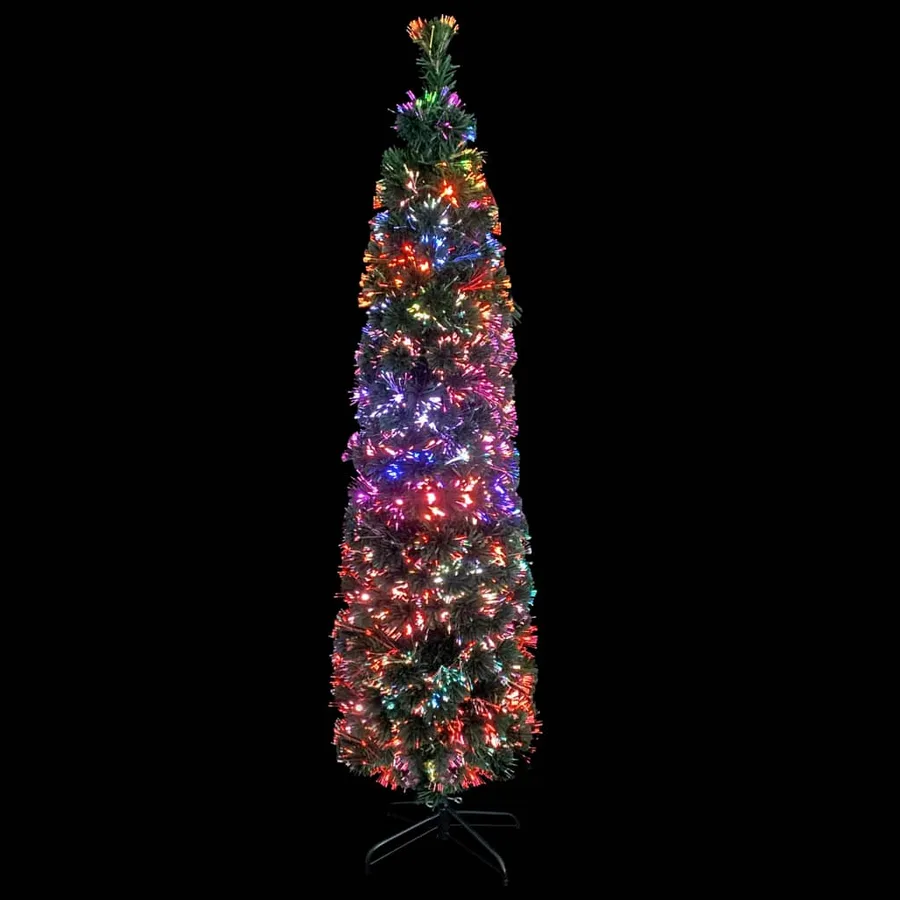 Arbre de Noël artificiel mince et support 150 cm fibre optique - 3