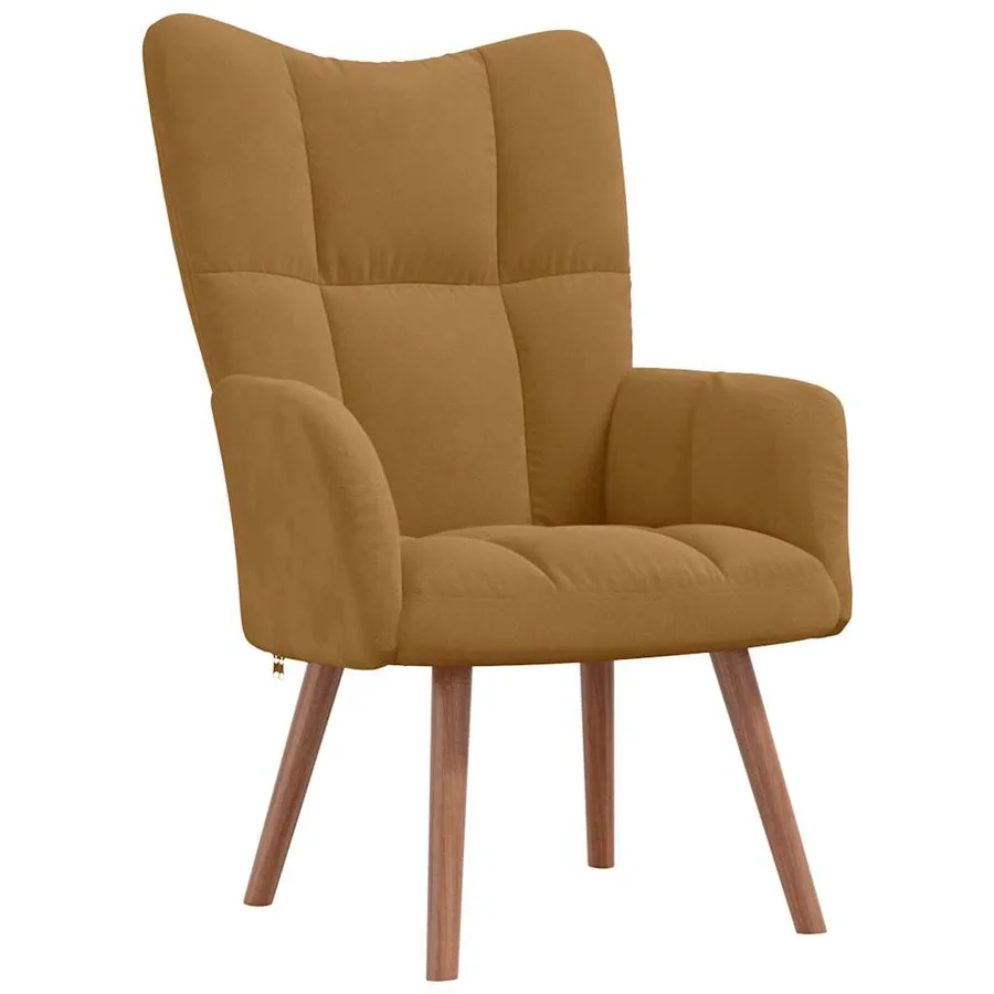 Chaise de relaxation Marron Velours - 2