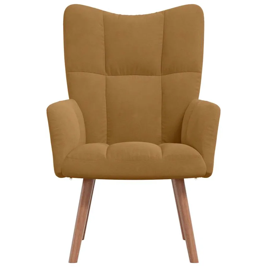 Chaise de relaxation Marron Velours - 3