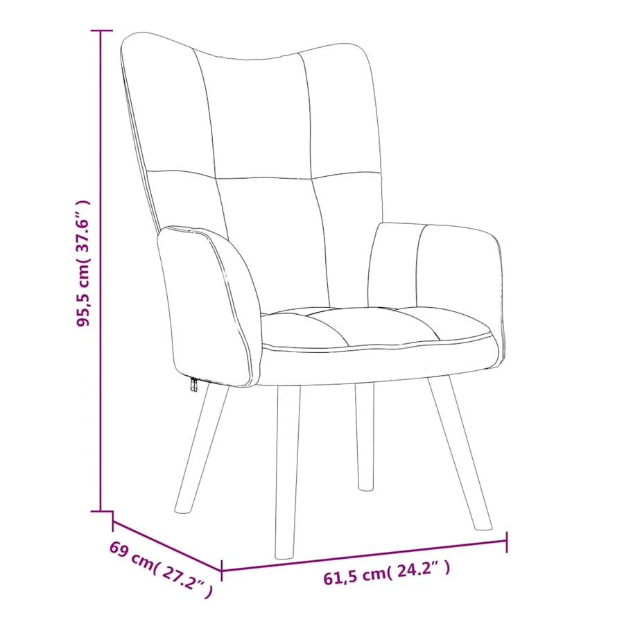 Chaise de relaxation Marron Velours - 8