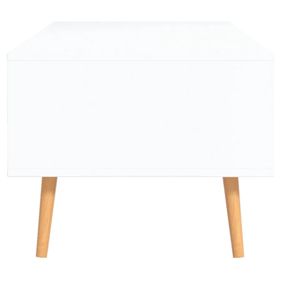 Table basse Blanc et chêne Sonoma 100x49,5x43cm Bois ingénierie - 6