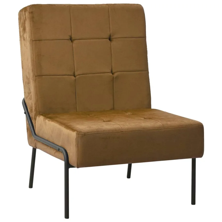 Chaise de relaxation 65x79x87 cm Marron Velours