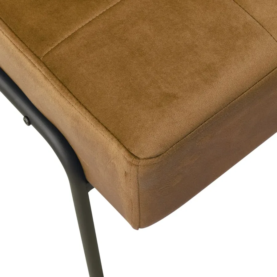 Chaise de relaxation 65x79x87 cm Marron Velours - 5