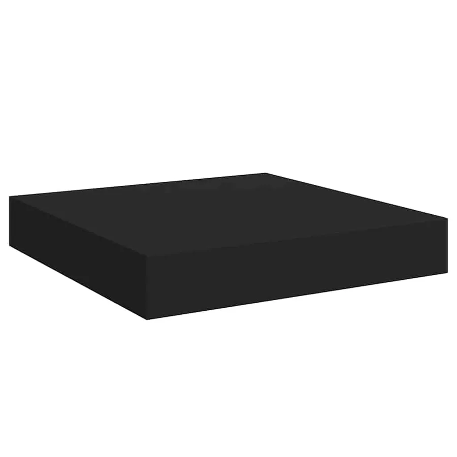 Étagère flottante murale noir 23x23,5x3,8 cm MDF - 2
