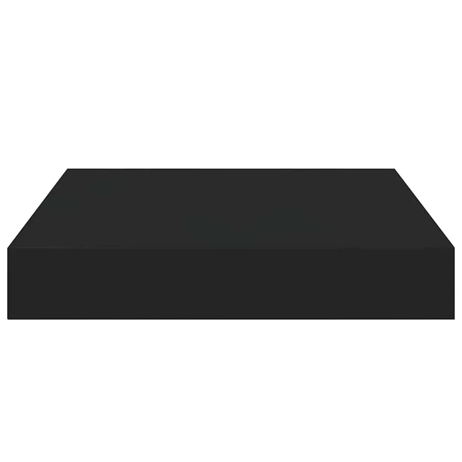Étagère flottante murale noir 23x23,5x3,8 cm MDF - 7