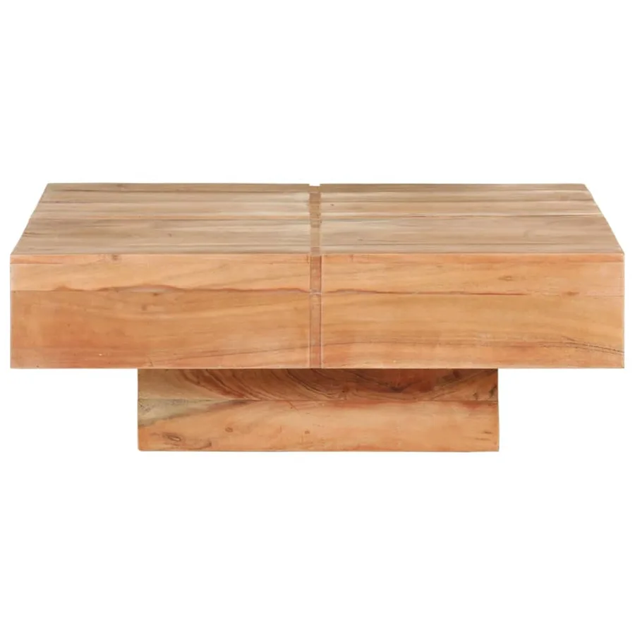 Table basse 80x80x28 cm Bois d'acacia massif - 2