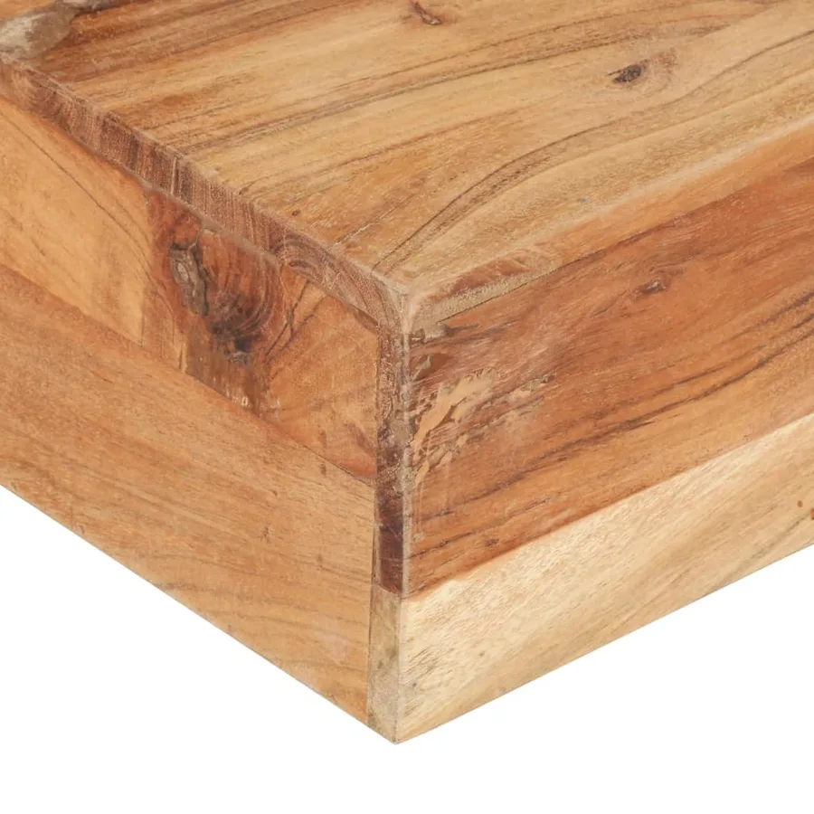 Table basse 80x80x28 cm Bois d'acacia massif - 3