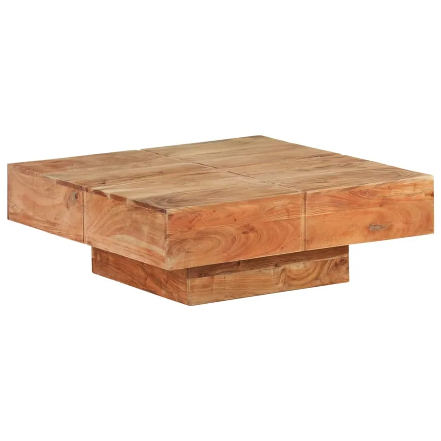 Table basse 80x80x28 cm Bois d'acacia massif - 7