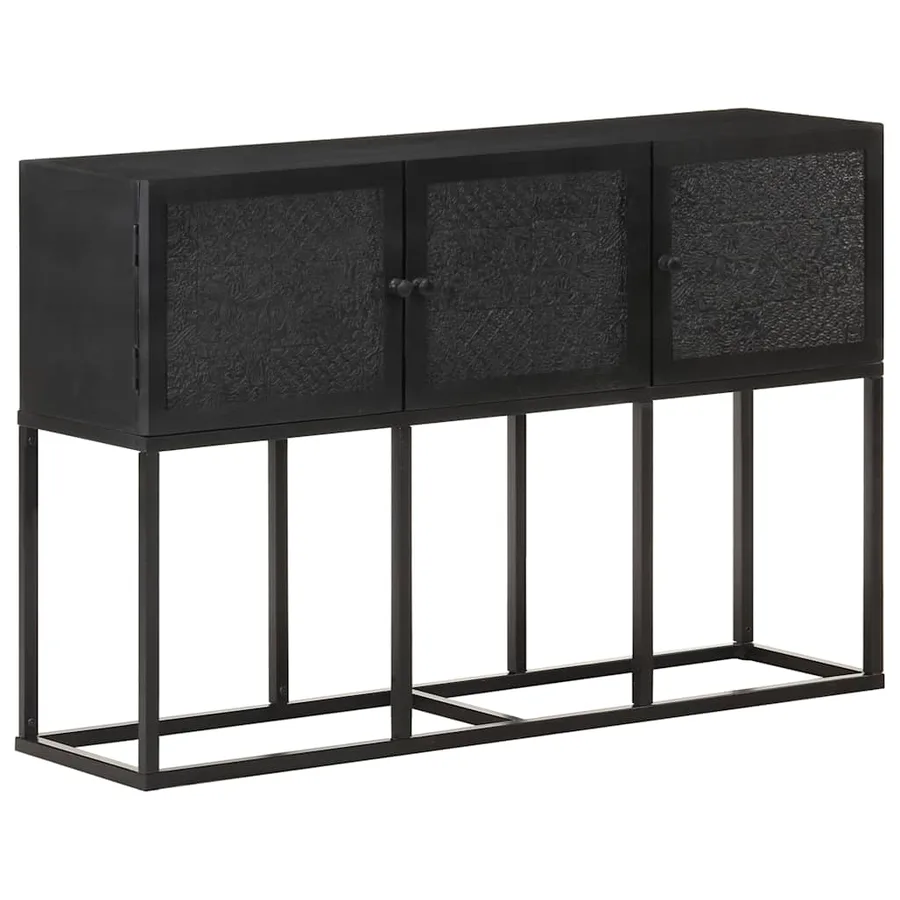 Buffet 115x30x76 cm Bois de manguier massif - 11