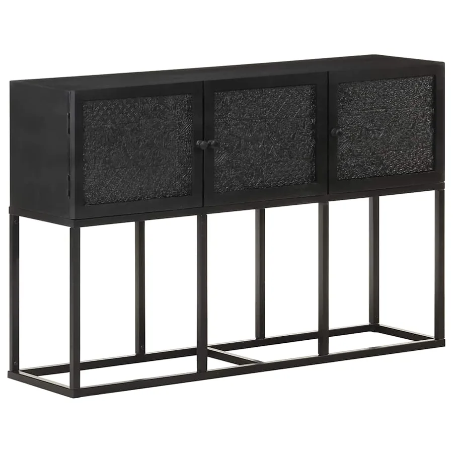 Buffet 115x30x76 cm Bois de manguier massif - 9