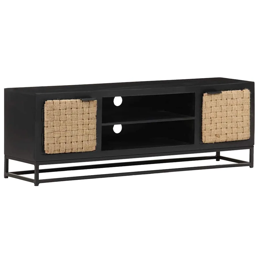 Meuble TV 120x30x40 cm Bois massif de manguier - 11