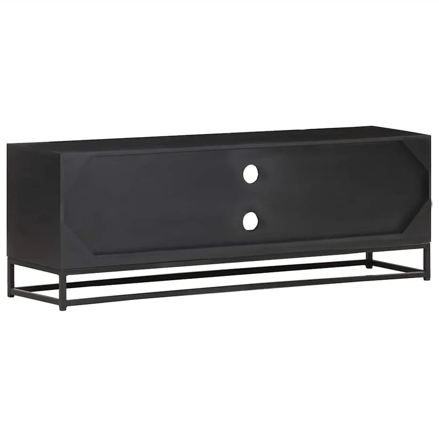 Meuble TV 120x30x40 cm Bois massif de manguier - 4
