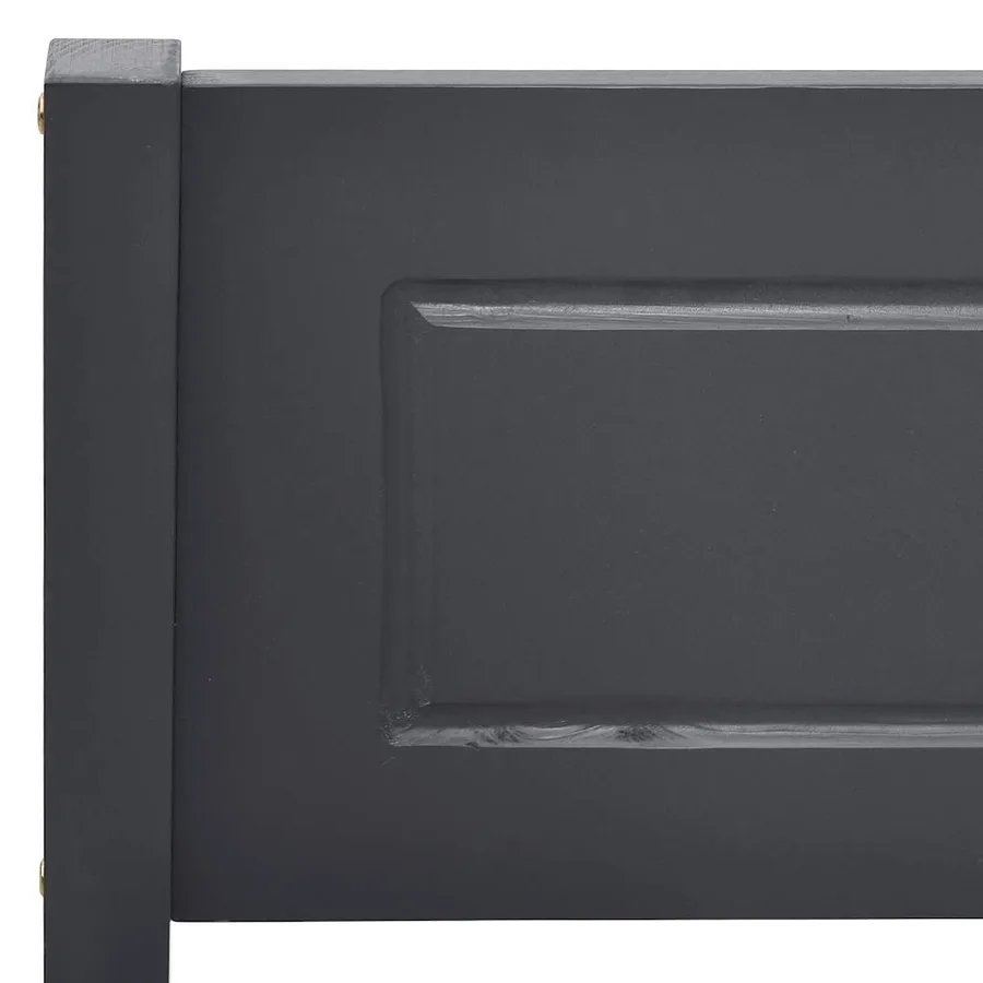 Cadre de lit sans matelas bois massif de pin gris 180x200 cm - 5