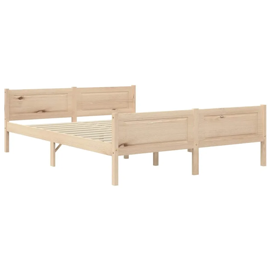 Cadre de lit sans matelas bois massif de pin 140x200 cm - 2