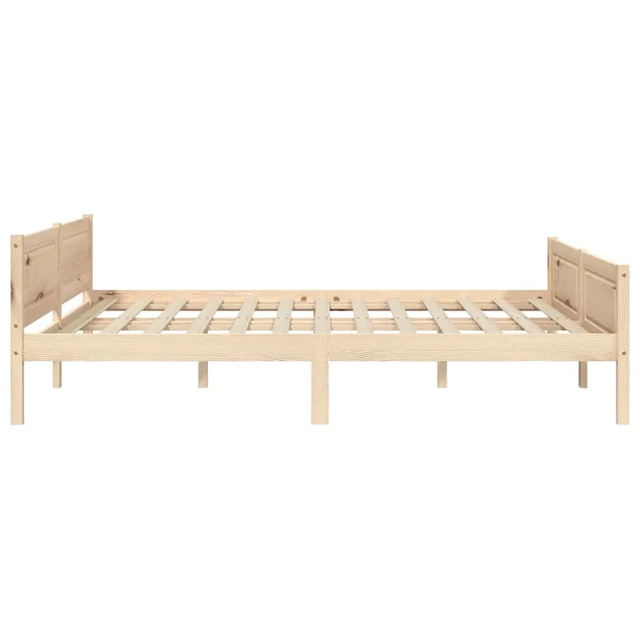 Cadre de lit sans matelas bois massif de pin 140x200 cm - 4
