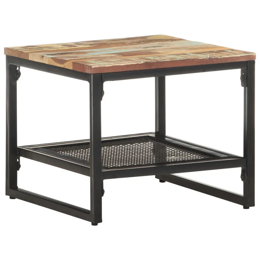 Table d'appoint 40x40x35 cm Bois de récupération massif - 10