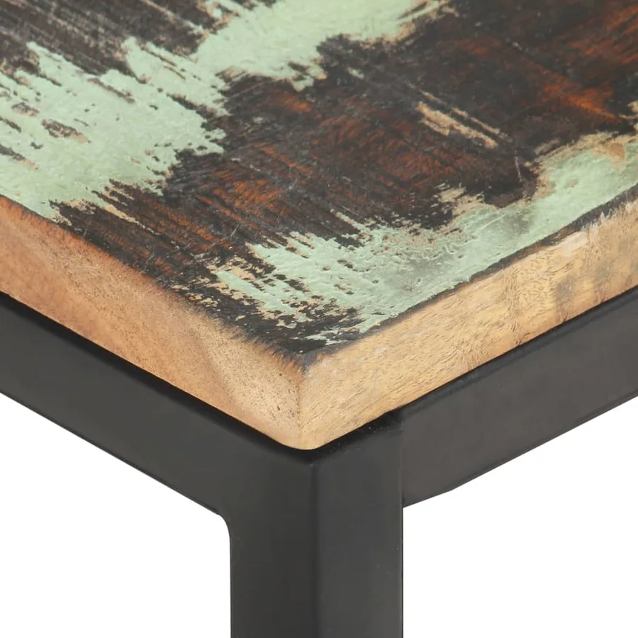 Table d'appoint 40x40x35 cm Bois de récupération massif - 3