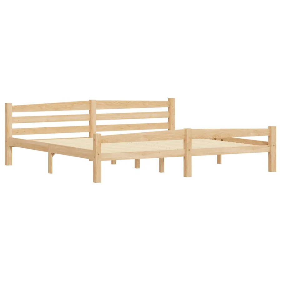 Cadre de lit sans matelas bois massif de pin 200x200 cm - 3