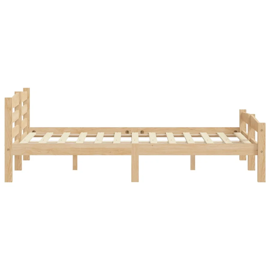 Cadre de lit sans matelas bois massif de pin 200x200 cm - 5