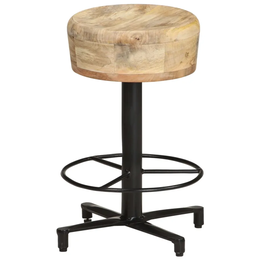 Tabourets de bar lot de 2 52 cm bois de manguier massif - 2