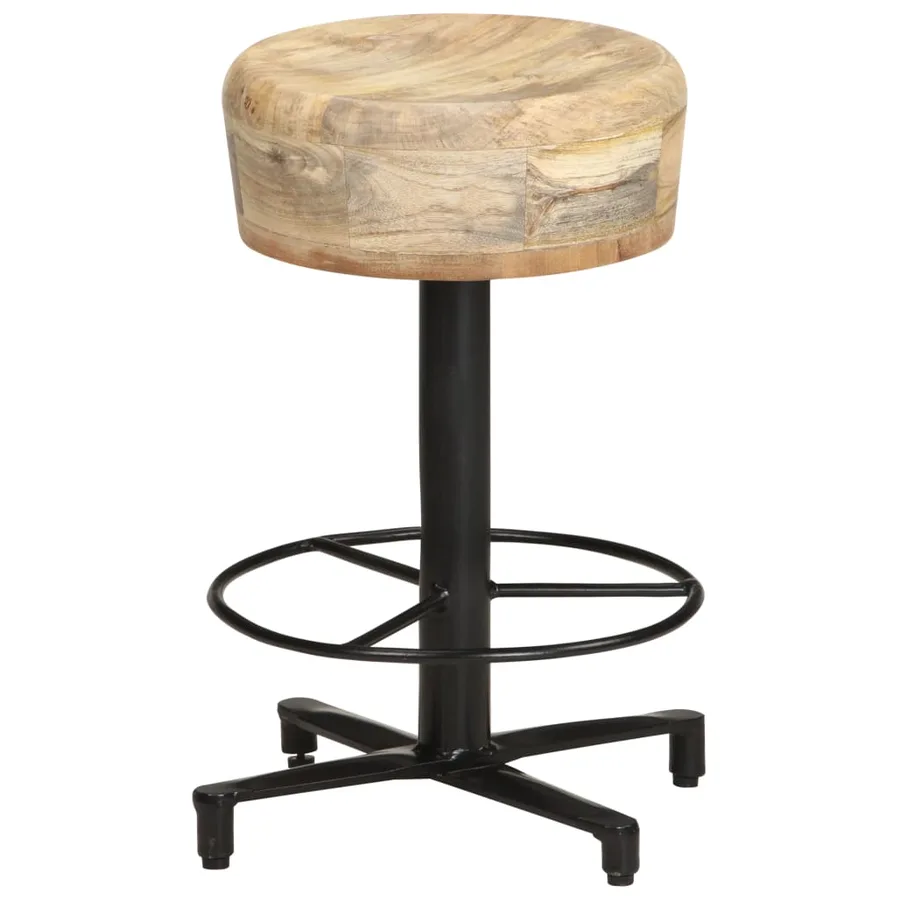 Tabourets de bar lot de 2 52 cm bois de manguier massif - 8