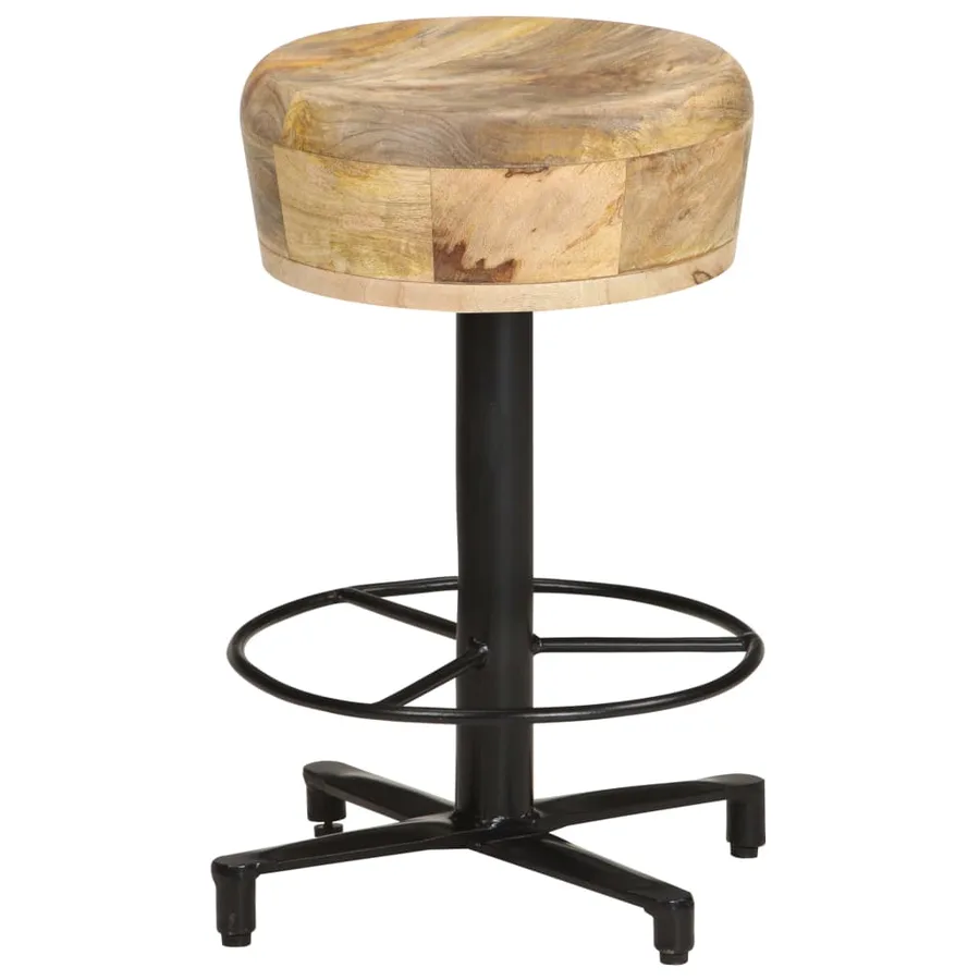 Tabourets de bar lot de 2 52 cm bois de manguier massif - 9