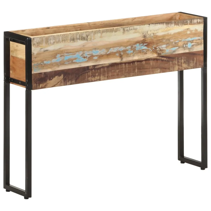 Jardinière 90x20x68 cm Bois de récupération massif - 9