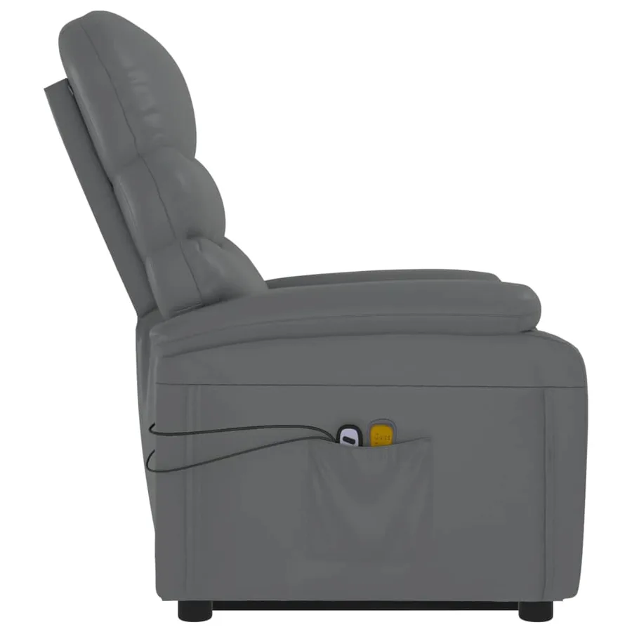 Fauteuil de massage Anthracite Similicuir - 5