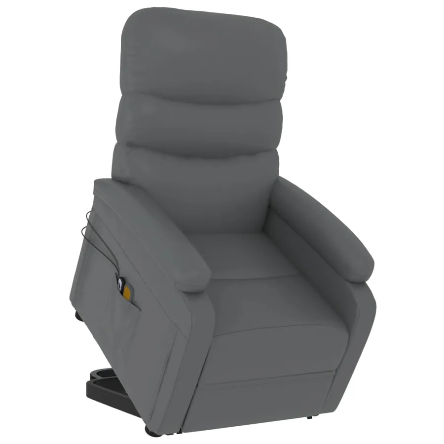 Fauteuil de massage Anthracite Similicuir - 8