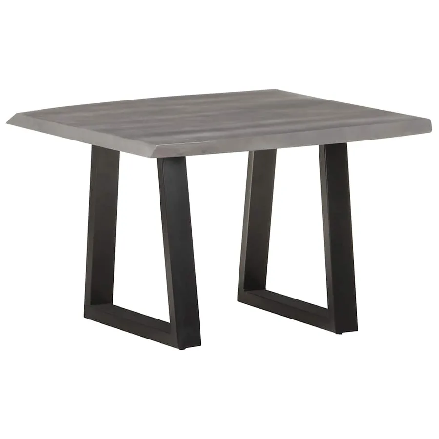 Table basse avec bord naturel 60x60x40 cm Bois d'acacia massif - 10
