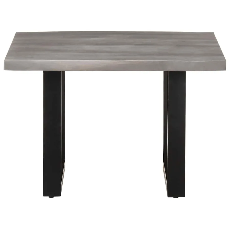 Table basse avec bord naturel 60x60x40 cm Bois d'acacia massif - 2