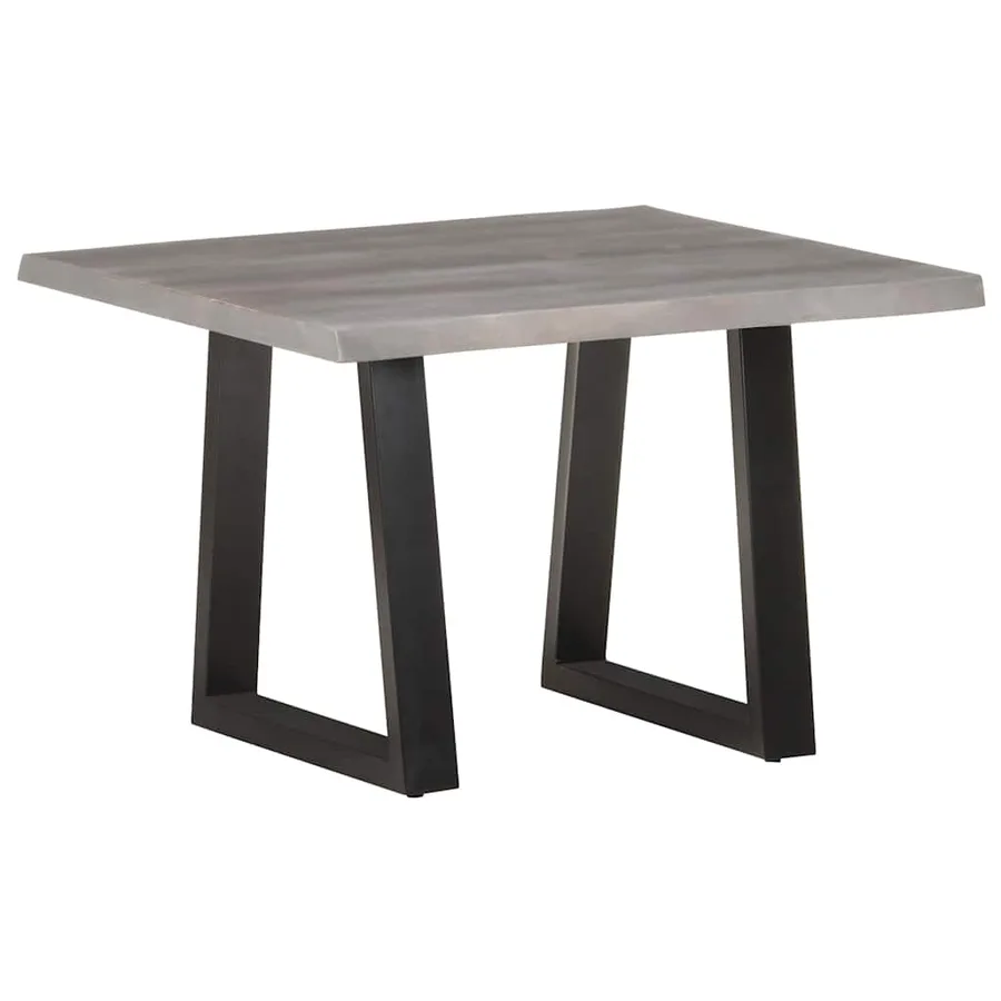 Table basse avec bord naturel 60x60x40 cm Bois d'acacia massif - 8