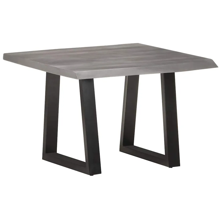 Table basse avec bord naturel 60x60x40 cm Bois d'acacia massif - 9