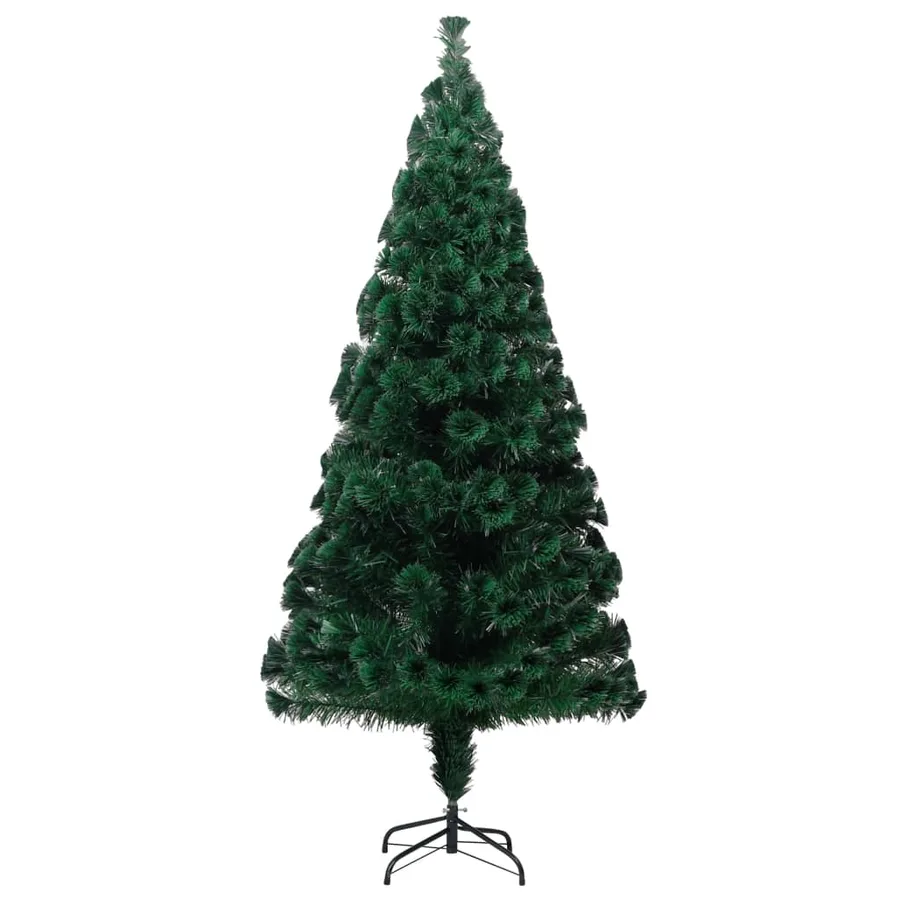 Sapin de Noël artificiel avec support vert 240 cm fibre optique - 4