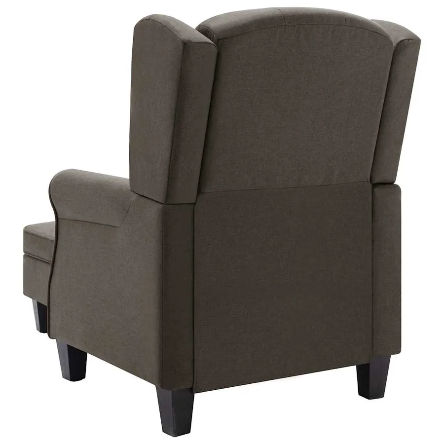 Fauteuil avec repose-pied Taupe Tissu - 5