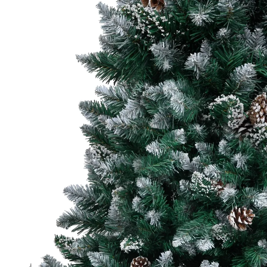 Sapin de Noël avec pommes de pin et neige blanche 240 cm - 3