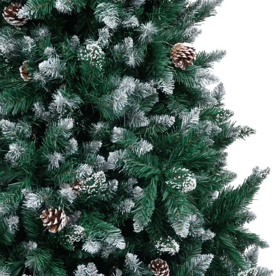 Sapin de Noël avec pommes de pin et neige blanche 240 cm - 4