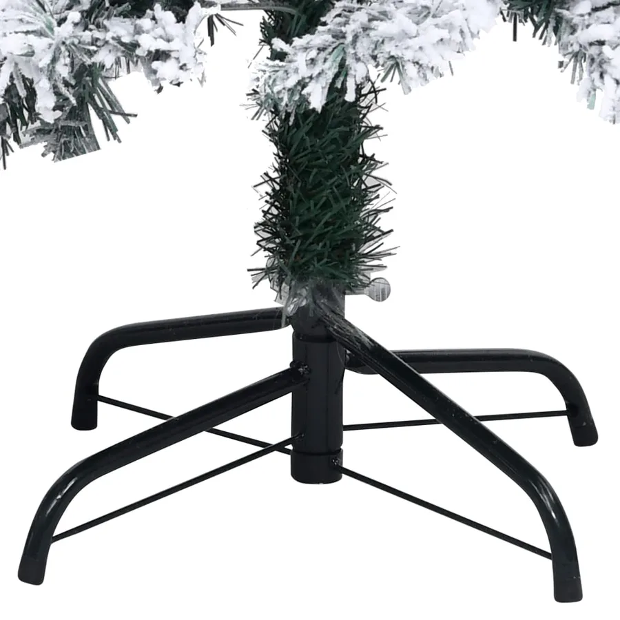 Sapin de Noël artificiel avec neige floquée vert 210 cm PVC - 5