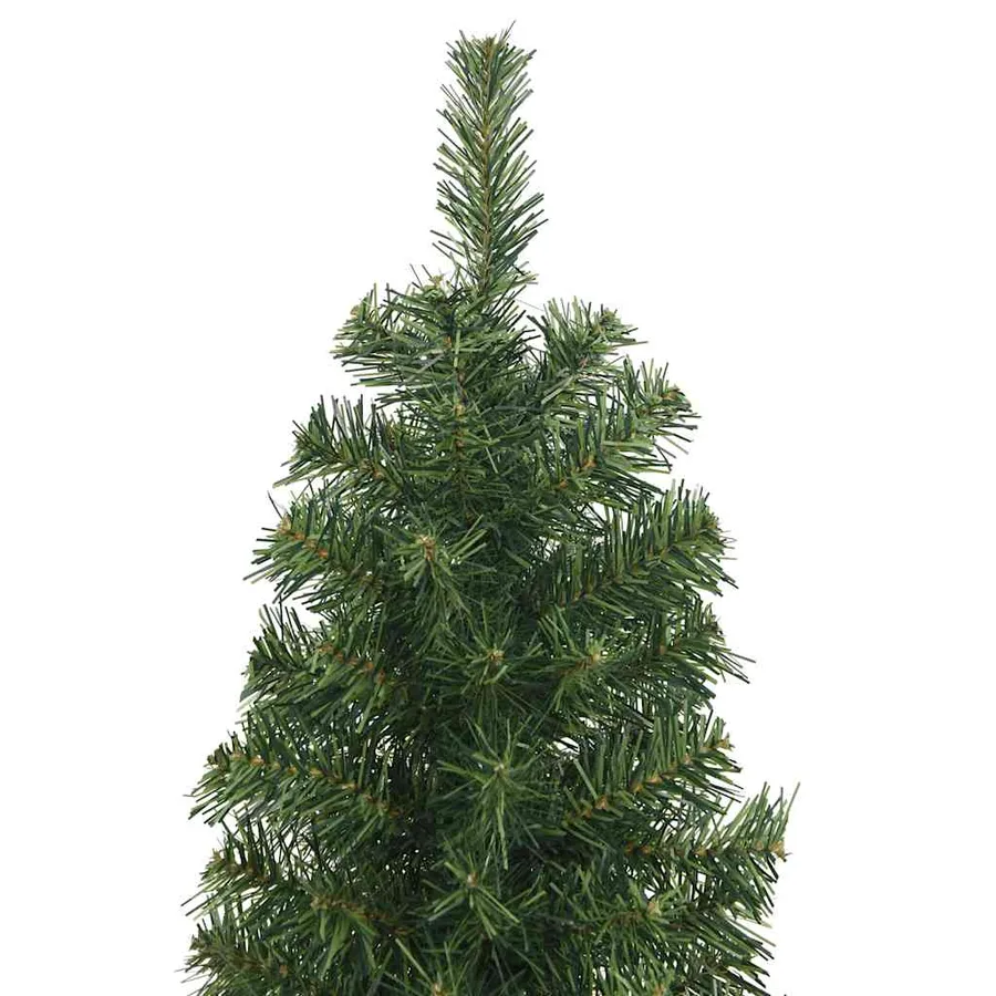Sapin de Noël artificiel mince avec support vert 180 cm PVC - 4