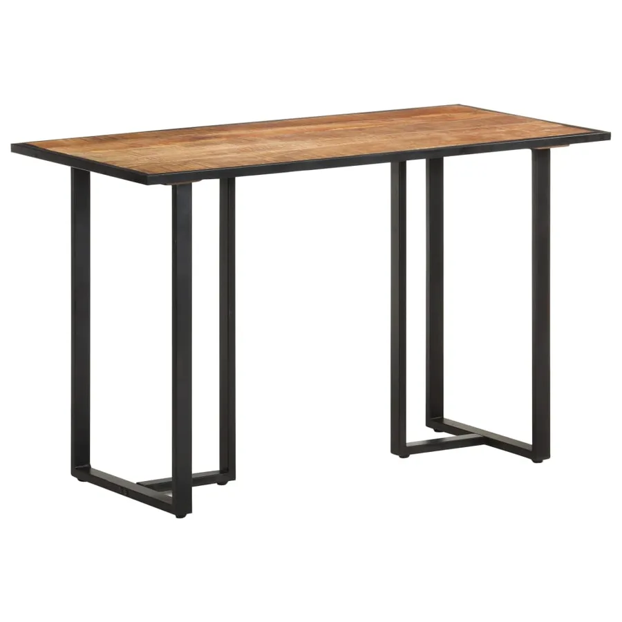 Table à manger 120 cm Bois de manguier brut - 10