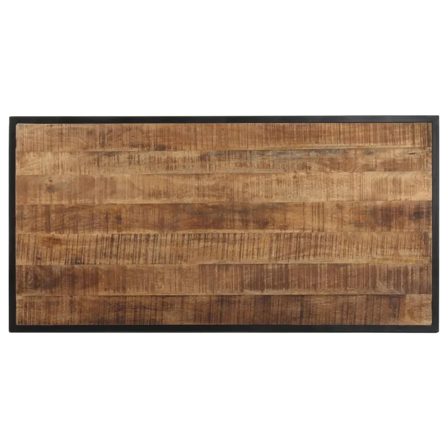 Table à manger 120 cm Bois de manguier brut - 4
