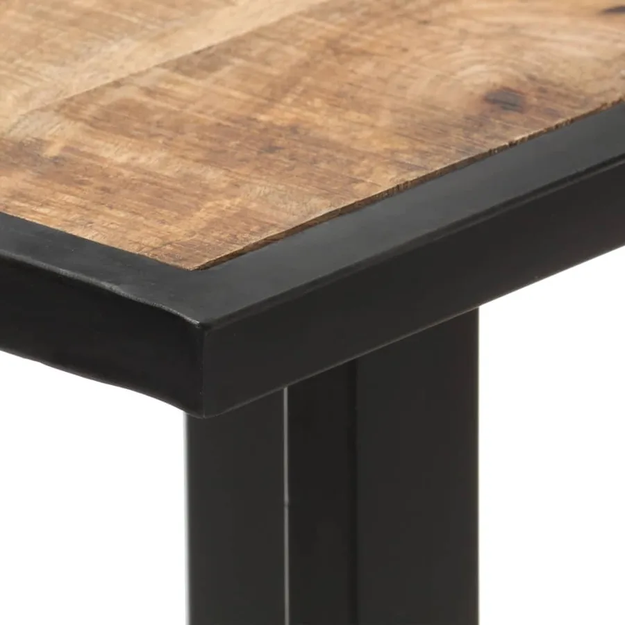 Table à manger 120 cm Bois de manguier brut - 5