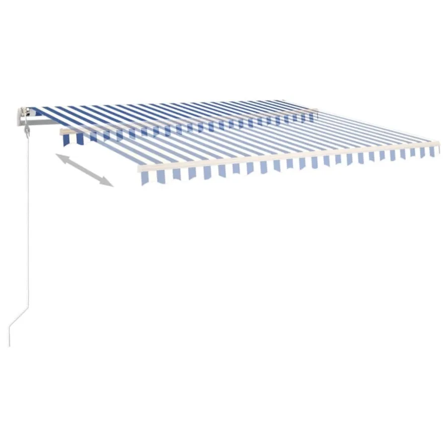 Auvent rétractable automatique 400x350 cm Bleu et blanc - 4
