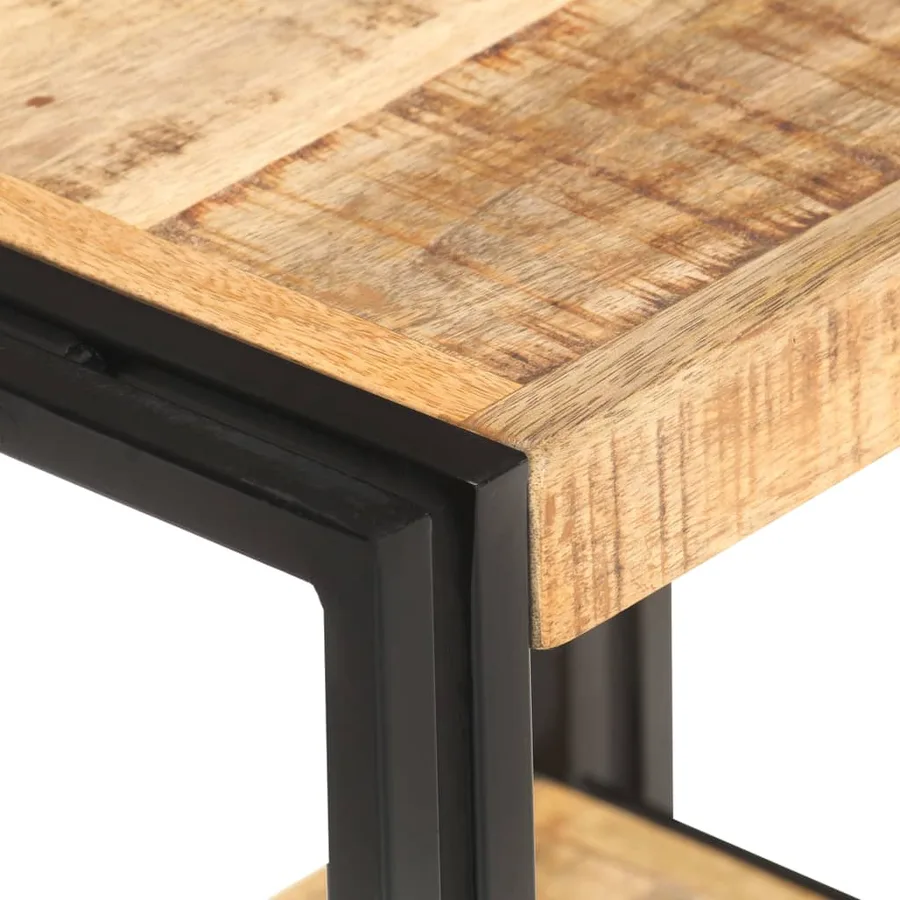 Table d'appoint 40x30x40 cm Bois de manguier brut - 4