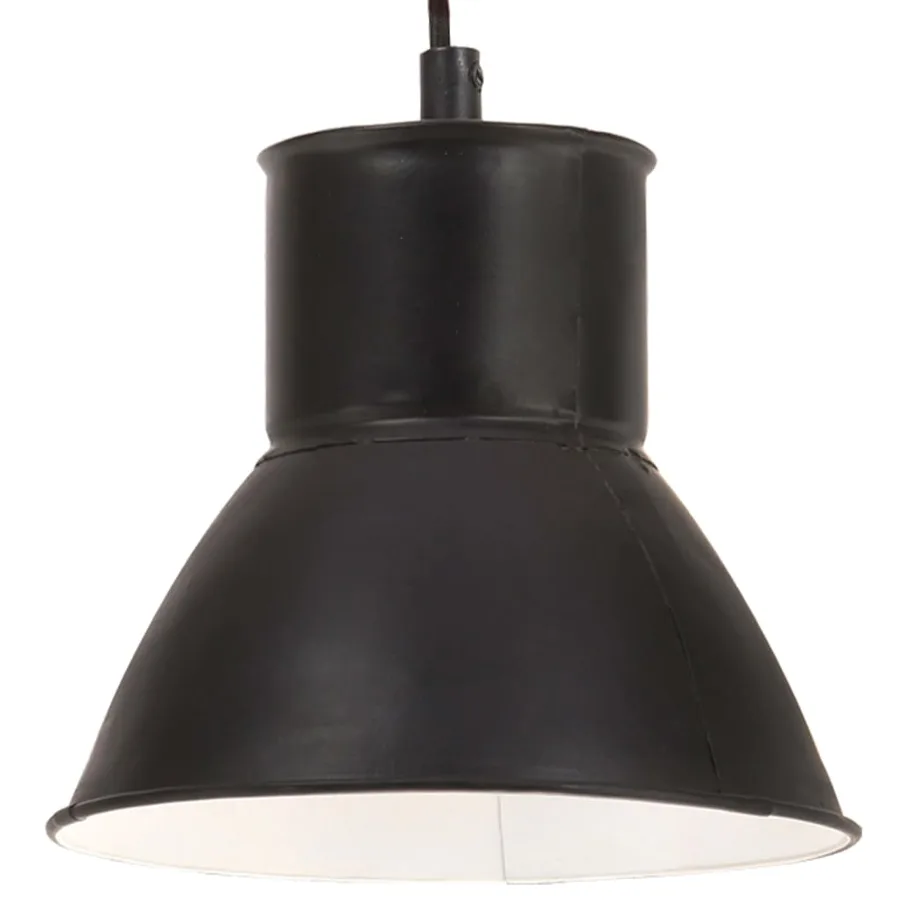 Lampe suspendue 25 W Noir Rond 17 cm E27 - 2