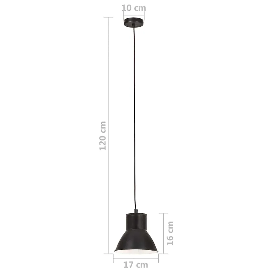 Lampe suspendue 25 W Noir Rond 17 cm E27 - 9
